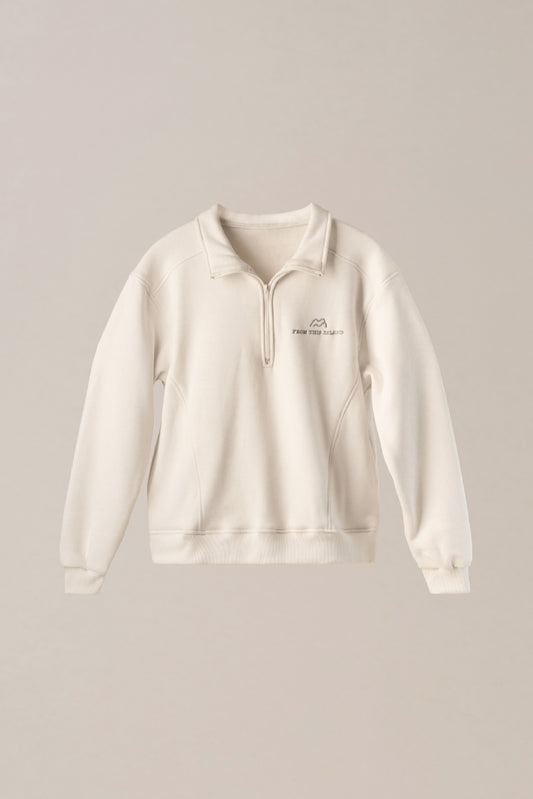 From This Island Islander Oversized Quarter Zip Sweater