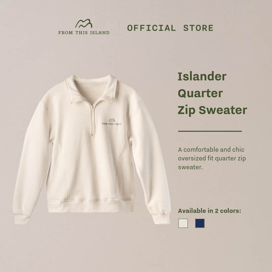 From This Island Islander Oversized Quarter Zip Sweater