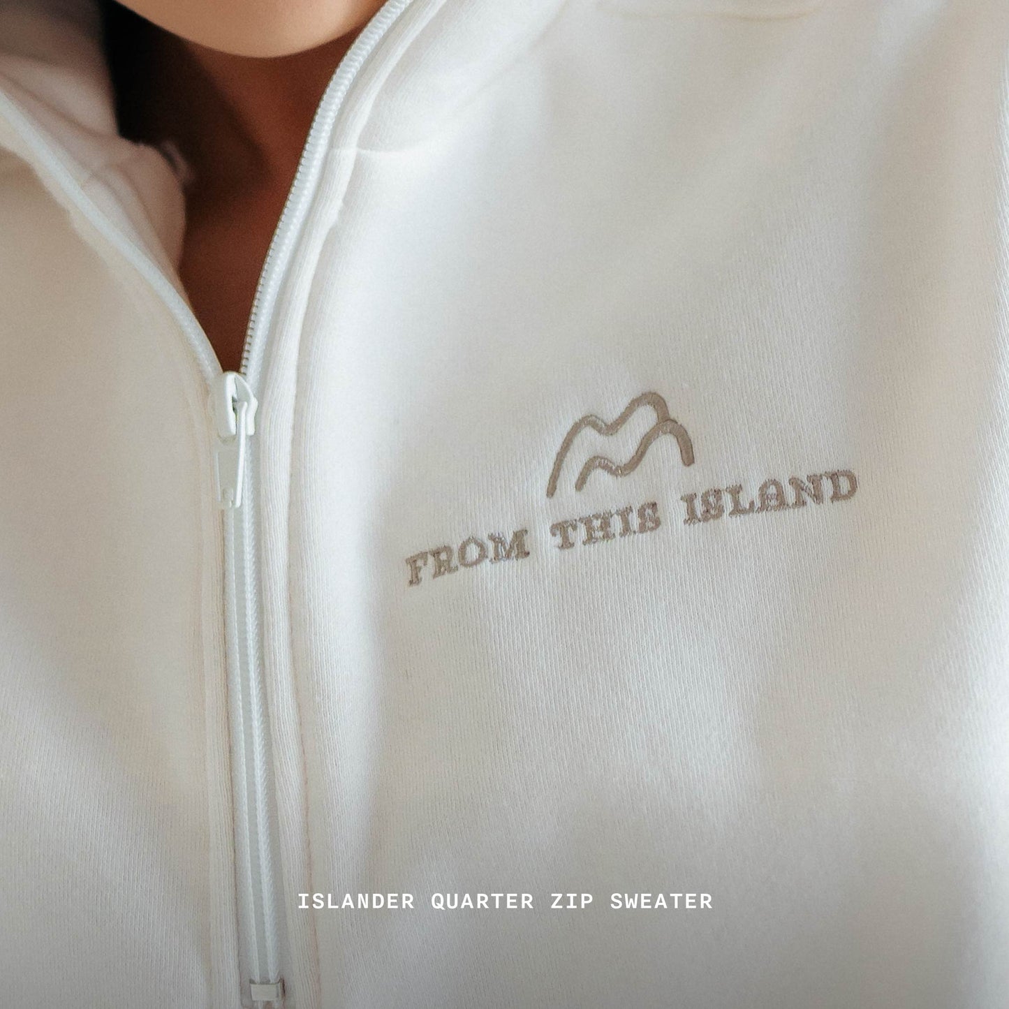 From This Island Islander Oversized Quarter Zip Sweater