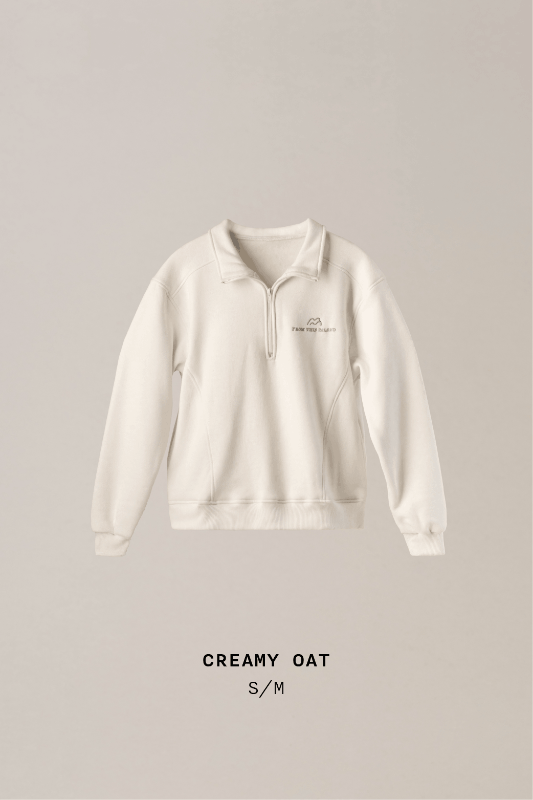 From This Island Islander Oversized Quarter Zip Sweater