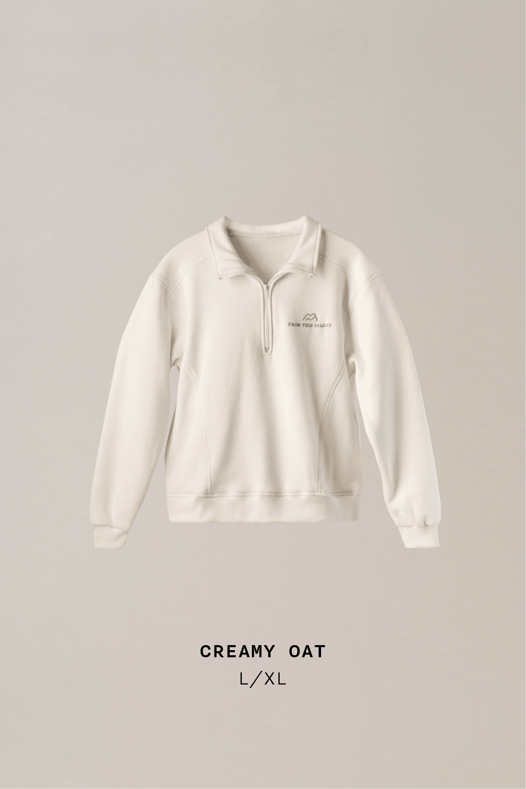 From This Island Islander Oversized Quarter Zip Sweater
