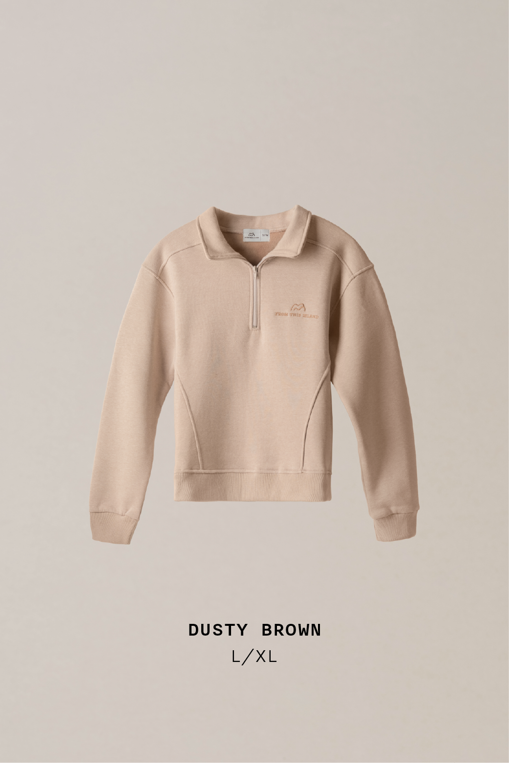 From This Island Islander Oversized Quarter Zip Sweater