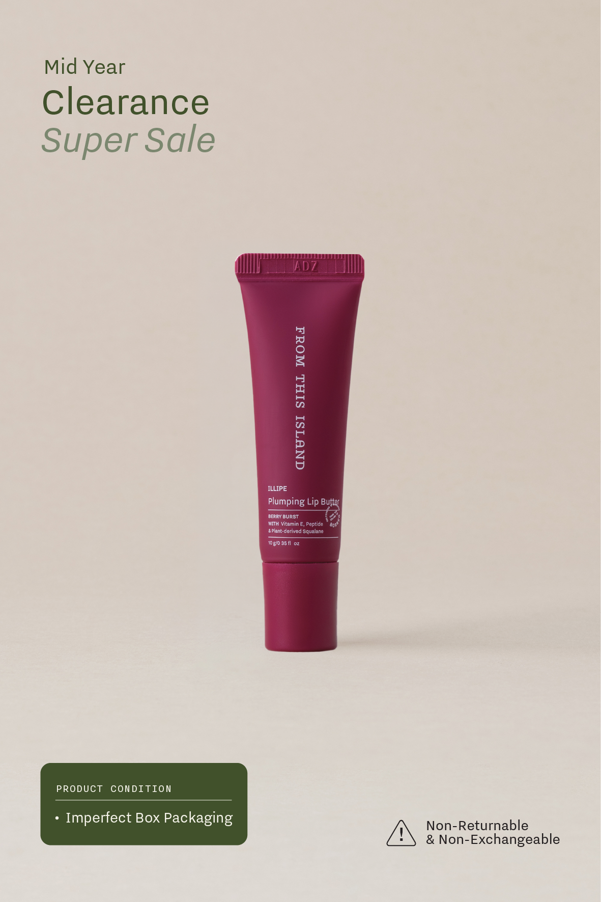 (Imperfect Box Packaging) From This Island Illipe Plumping Lip Butter