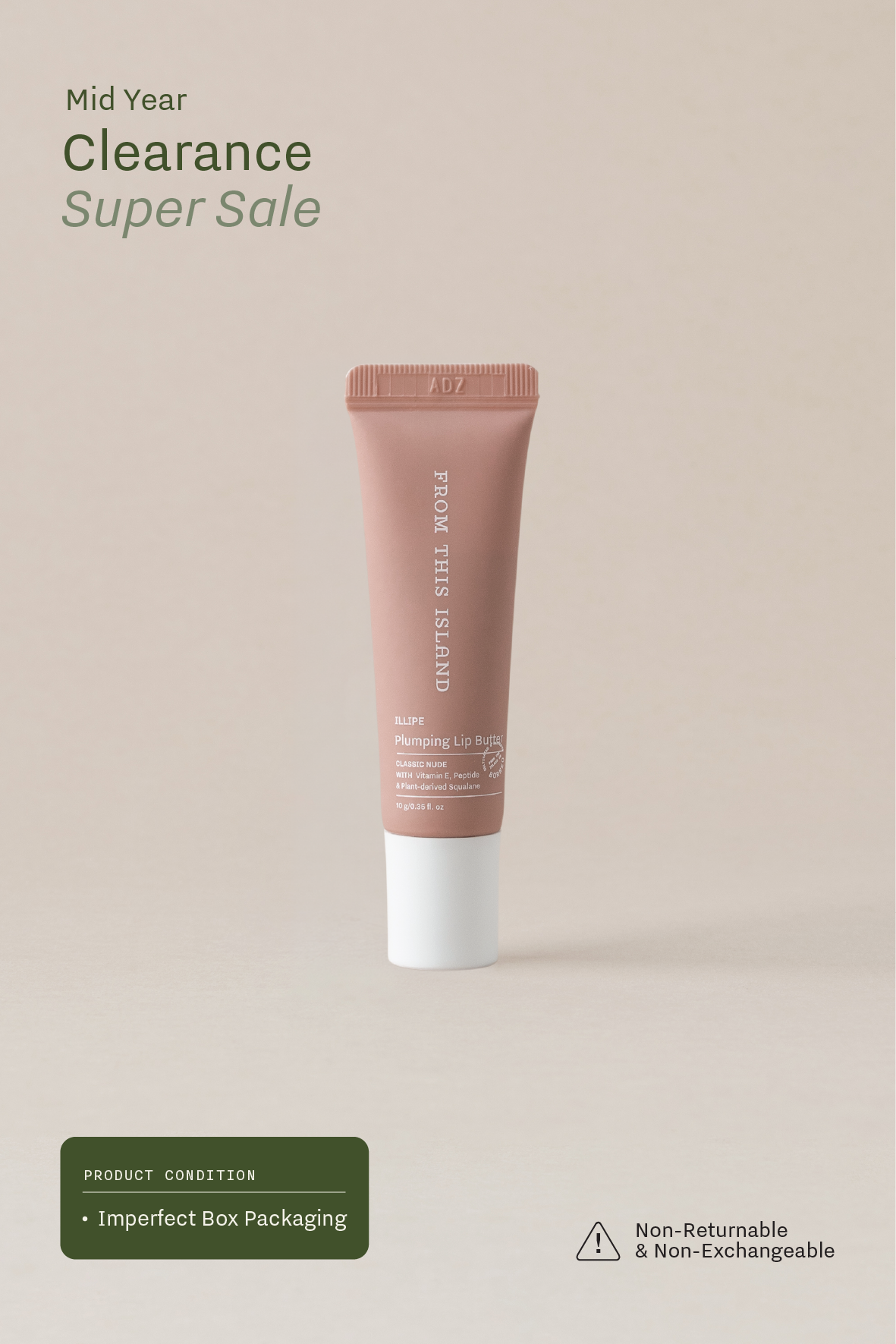 (Imperfect Box Packaging) From This Island Illipe Plumping Lip Butter