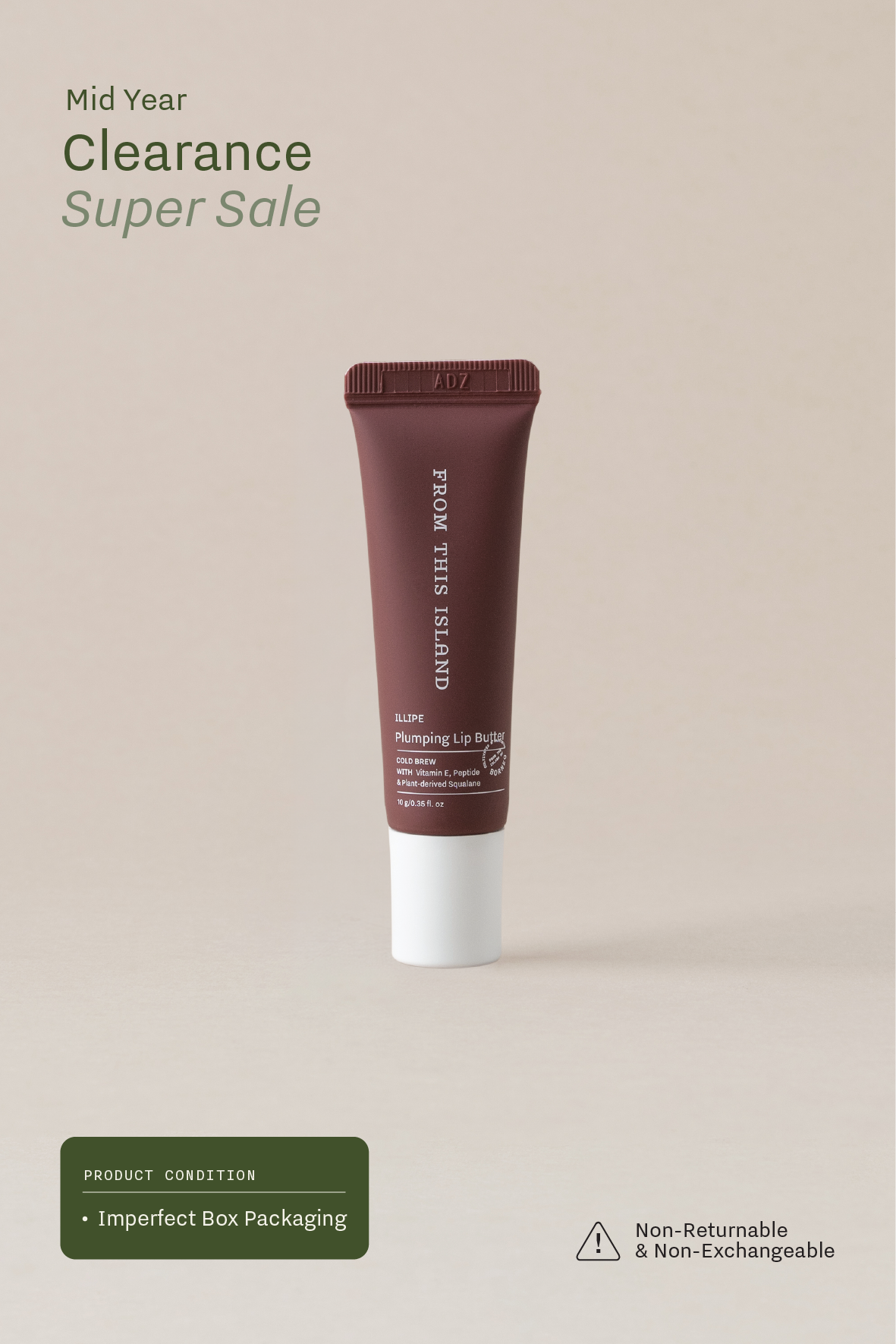 (Imperfect Box Packaging) From This Island Illipe Plumping Lip Butter