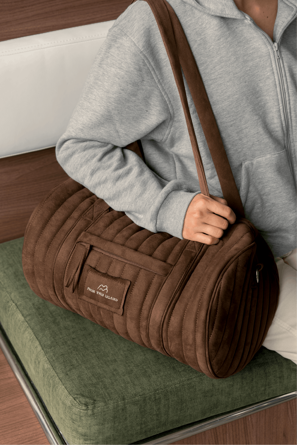 From This Island Suede Pillow Duffle Bag
