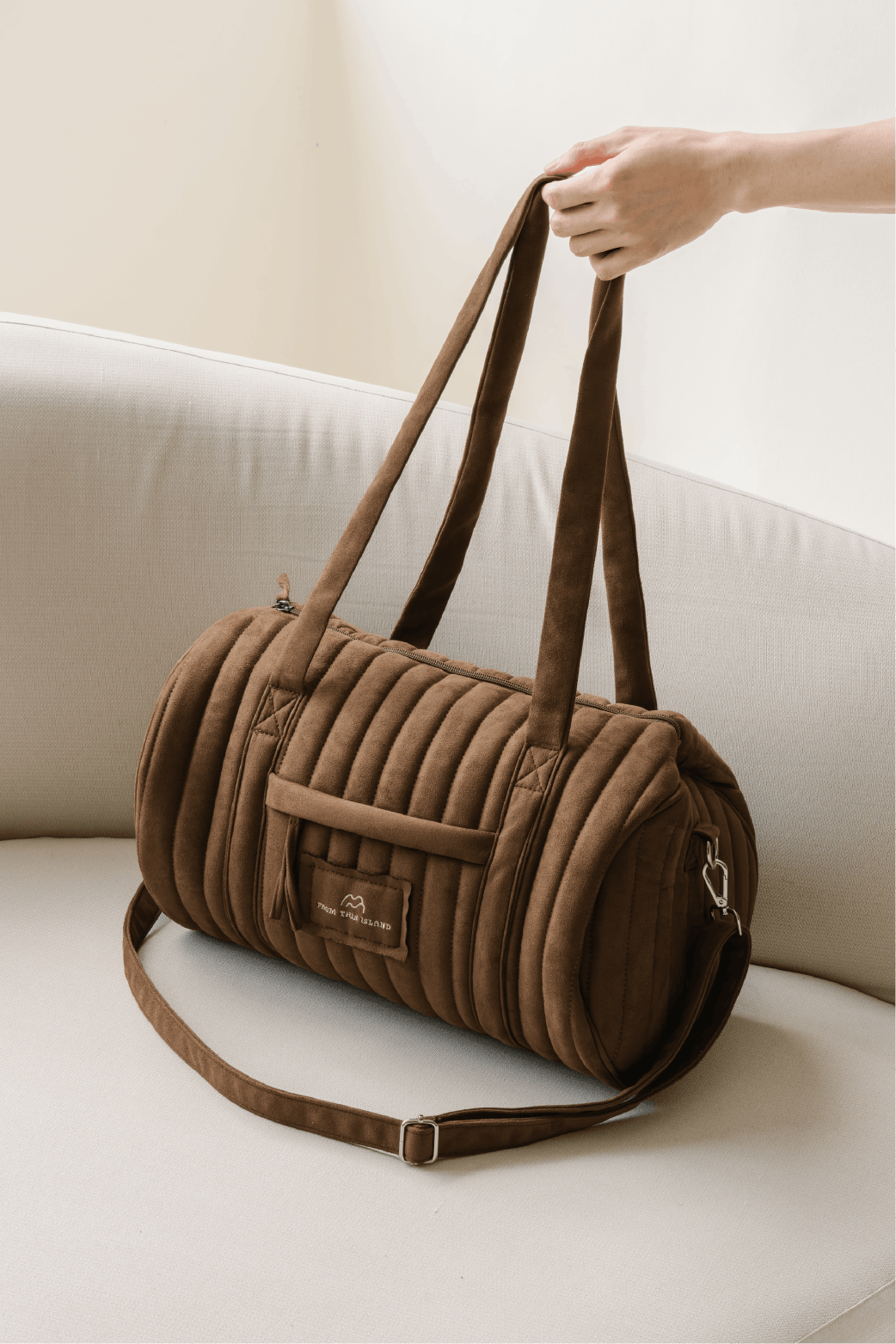 From This Island Suede Pillow Duffle Bag